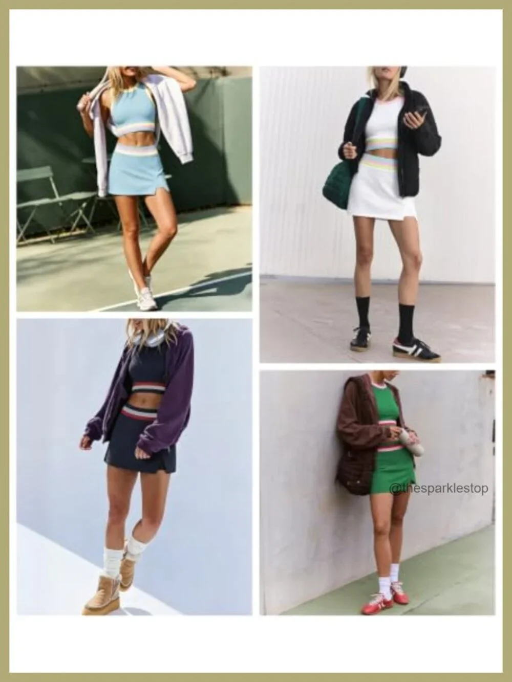 Women's 2 Piece Tennis Skirt Set with Built-in Shorts and Pockets, Sleeveless